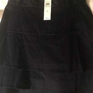 Black ruffle skirt fine brushed cotton